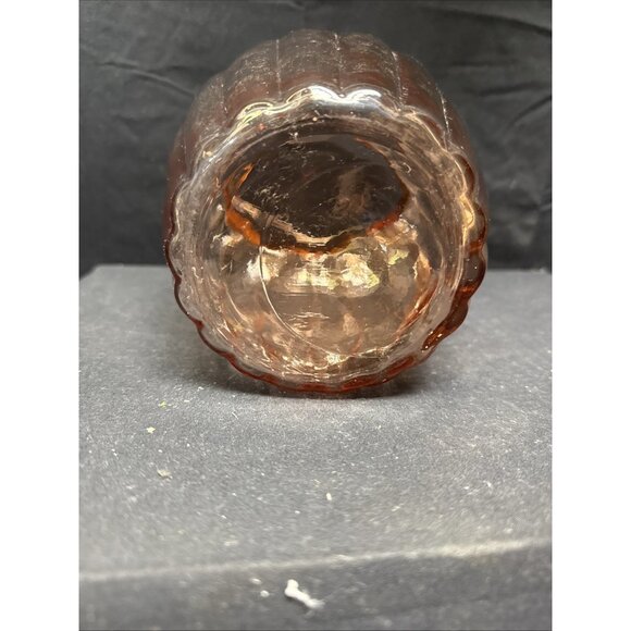 1930's Anchor Hocking Pillar Optic Pink Depression Log Cabin 80 Oz with Ice Lip - Picture 7 of 7